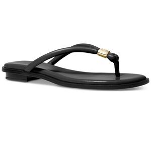 Pre loved-Black Michael Kors Annie Thong Flat Sandals